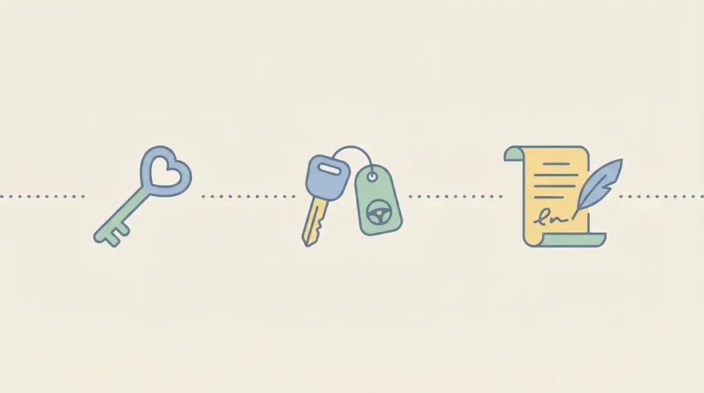 Ilustração mostrando os momentos ideais para contratar o seguro prestamista.