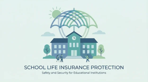 Crianças brincando de forma segura no pátio de uma escola, com um escudo de proteção ao redor delas.