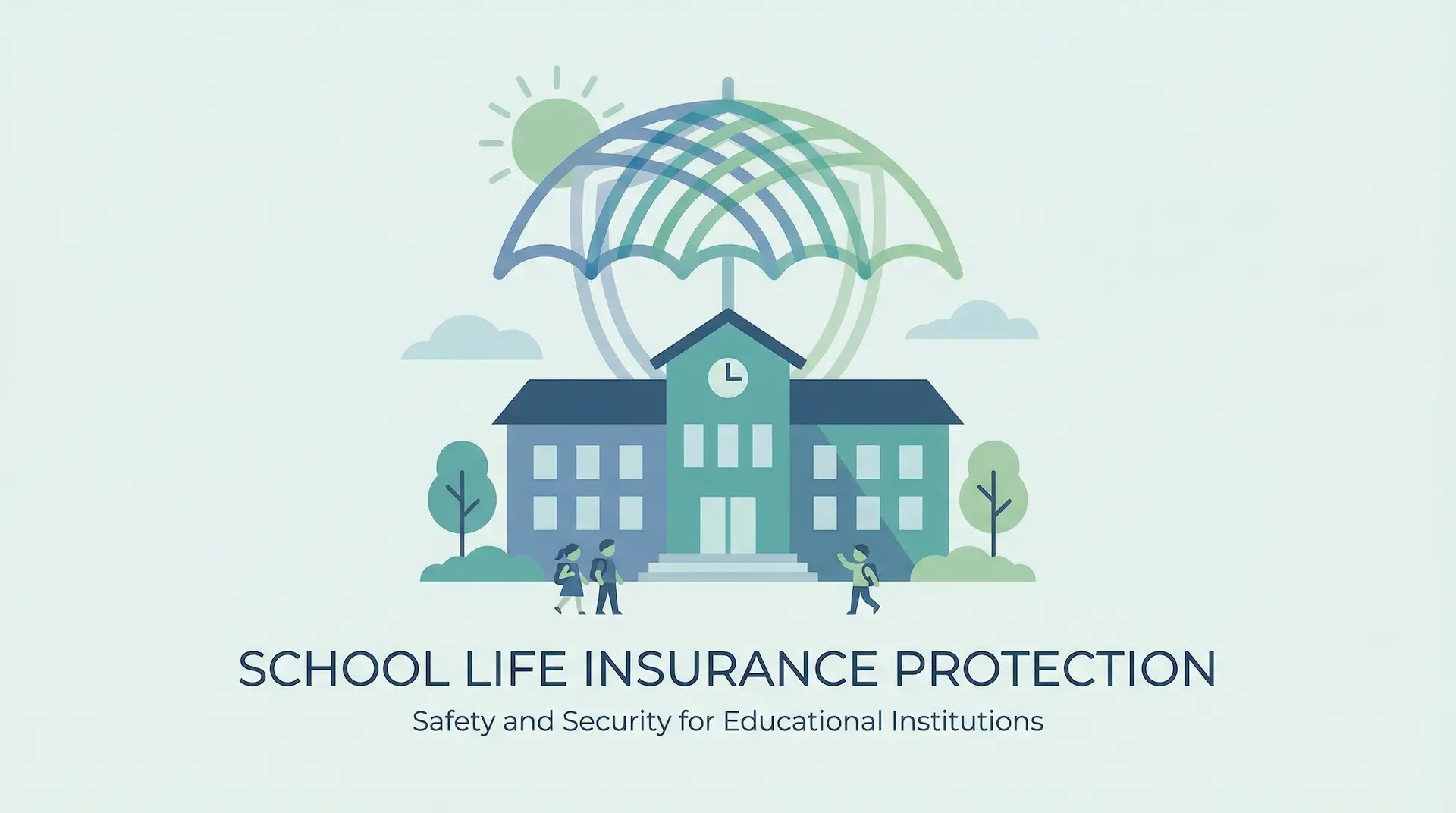 Crianças brincando de forma segura no pátio de uma escola, com um escudo de proteção ao redor delas.